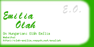 emilia olah business card